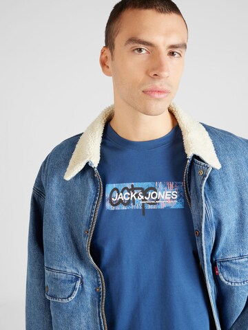 JACK & JONES T-Shirt 'AOP' in Blau