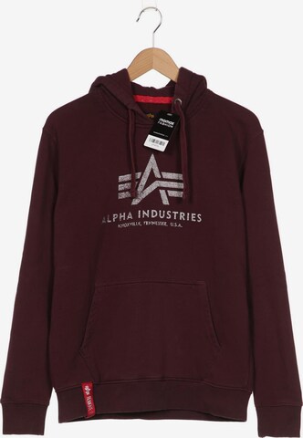 ALPHA INDUSTRIES Sweatshirt & Zip-Up Hoodie in L in Red: front