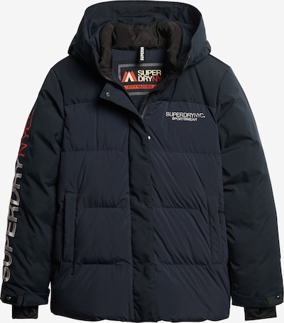 Superdry Winterparka in marine / stone / feuerrot / weiß, Produktansicht