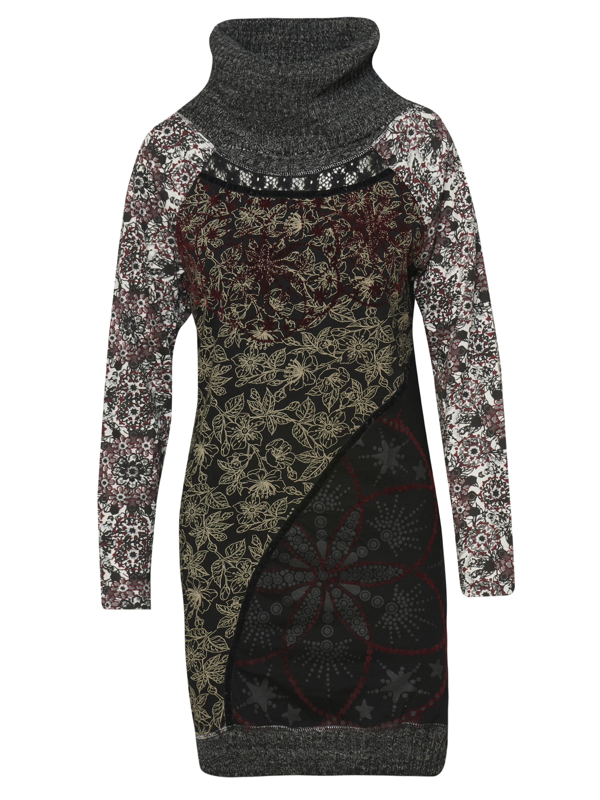 KOROSHI Πλεκτό φόρεμα σε μαύρο: μπροστά