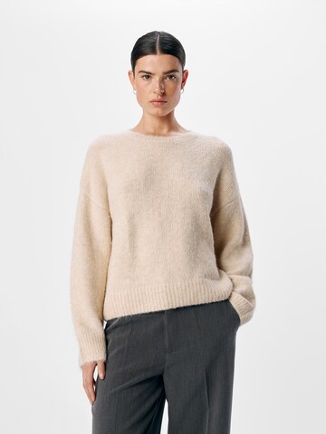 Pull-over 'OBJSaggia' OBJECT en beige : devant