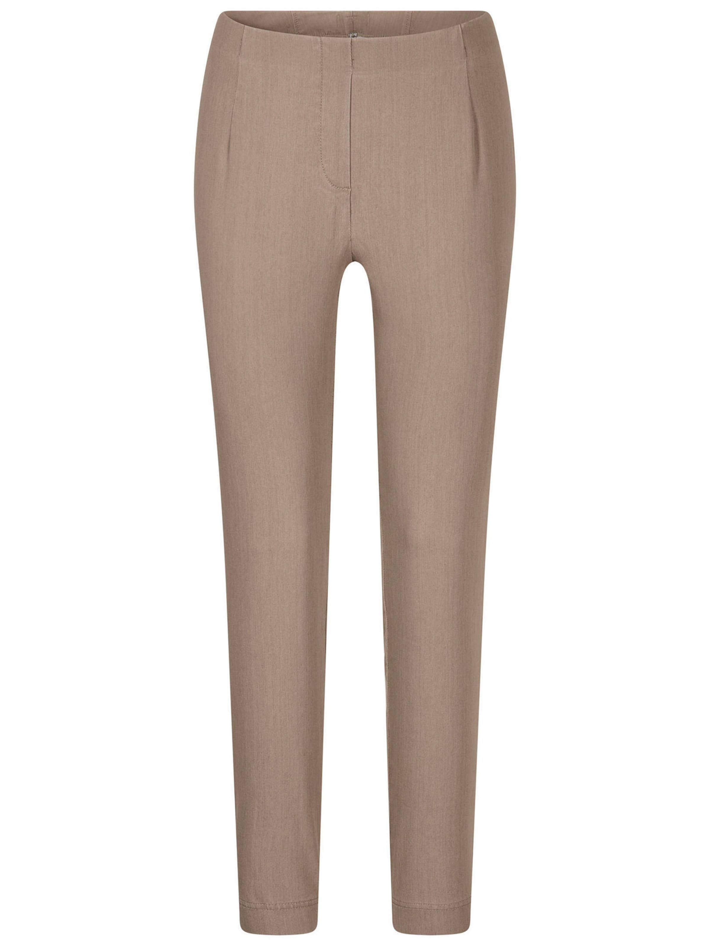 Goldner Slimfit Hose 'Louisa' in Beige: Vorderseite