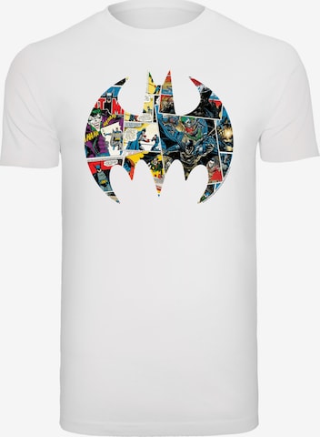 T-Shirt 'Batman Comic Book' F4NT4STIC en blanc : devant