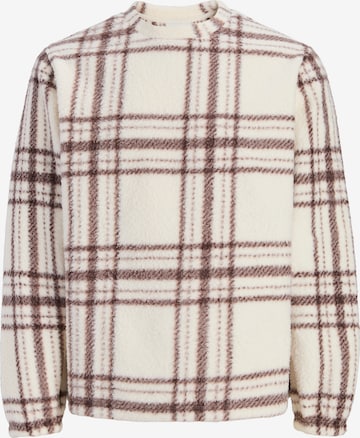 JACK & JONES Tröja 'JORSEBASTIAN' i vit: framsida