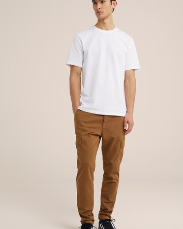 WE Fashion Tapered Cargohose in Braun