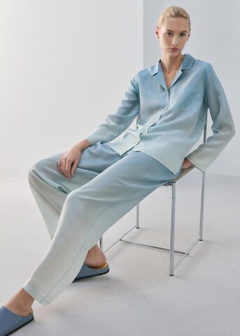 MANGO Pyjamahose 'Habi' in Blau
