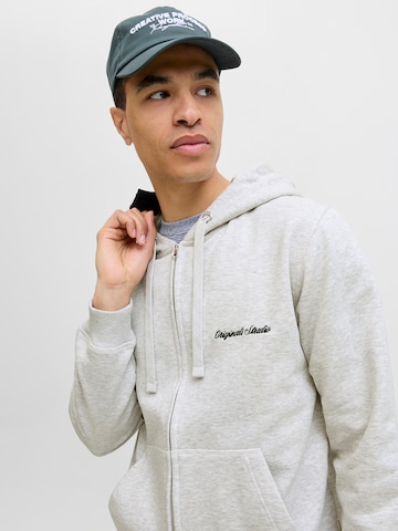 Veste de survêtement 'JORNORREBRO' JACK & JONES en blanc