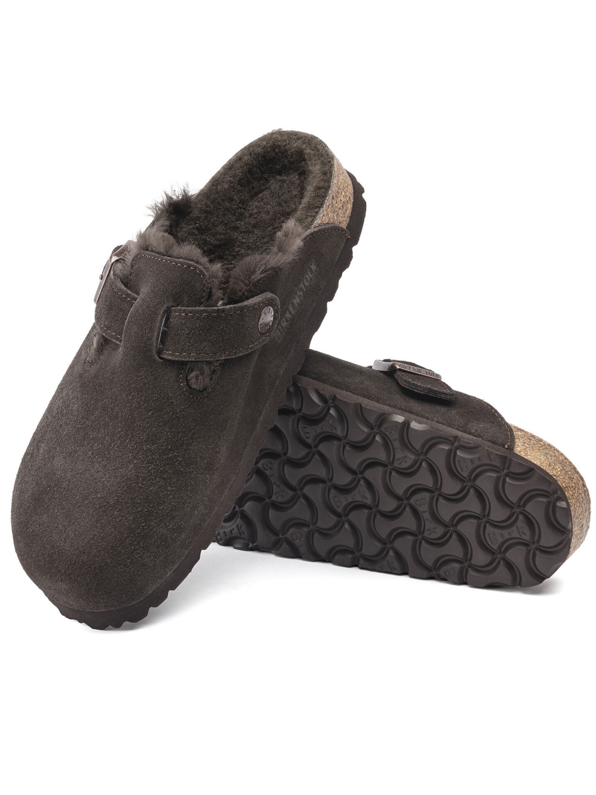 BIRKENSTOCK Nizki natikači 'Boston' | rjava barva