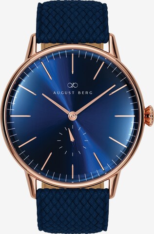 August Berg Analoog horloge 'Serenity' in Blauw: voorkant