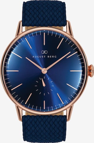 August Berg Analog Watch 'Serenity' in Blue: front