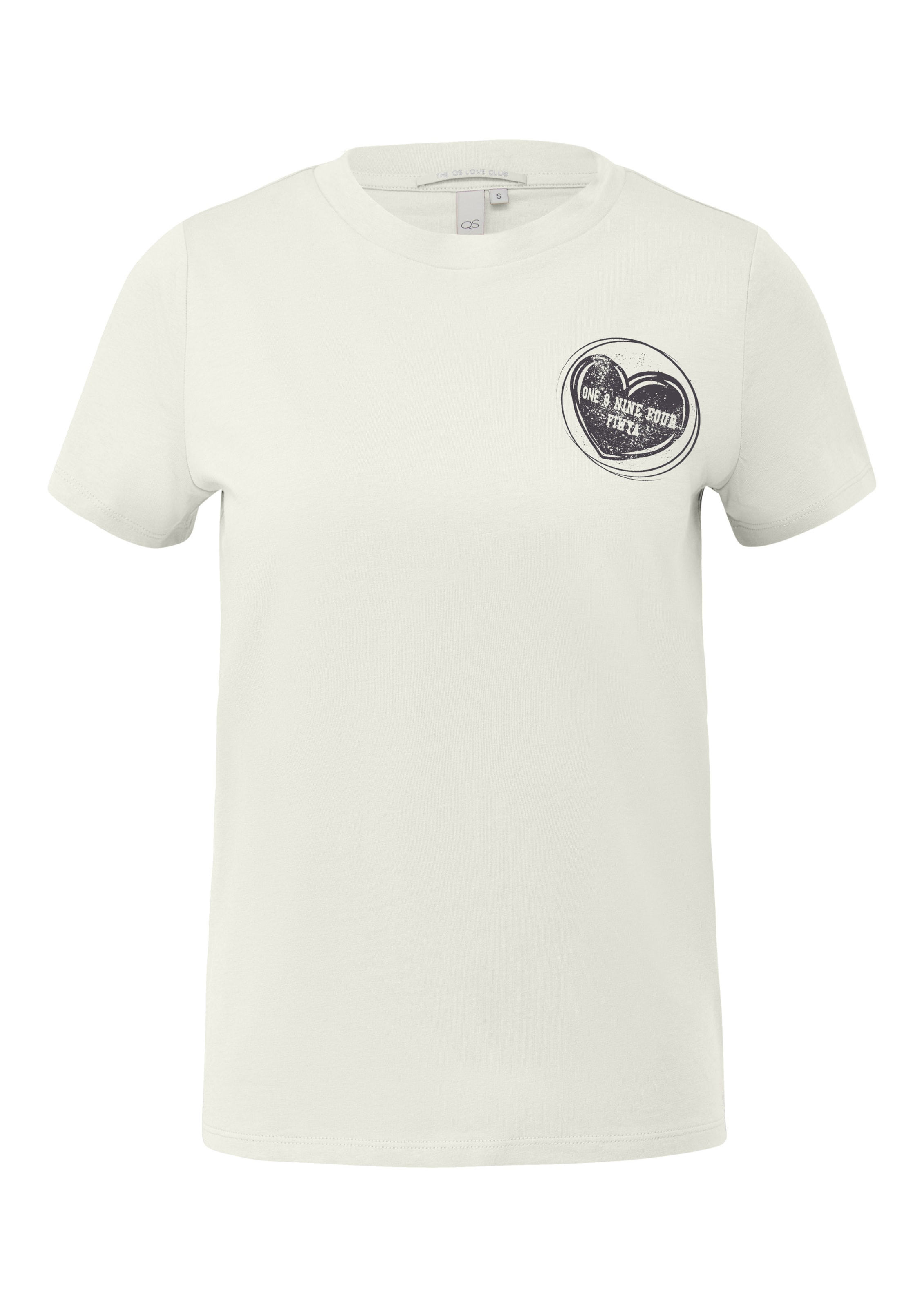 QS Shirt in Beige: voorkant