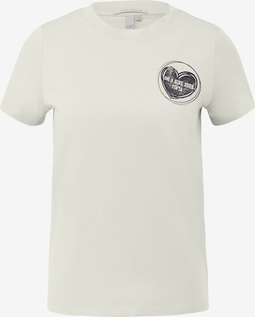 QS Shirt in Beige: voorkant
