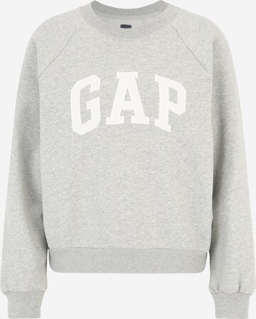 Gap Petite Sweatshirt 'HOLIDAY' in Grey: front