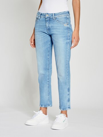 Gang Tapered Jeans '94NADIA cropped' in Blauw: voorkant