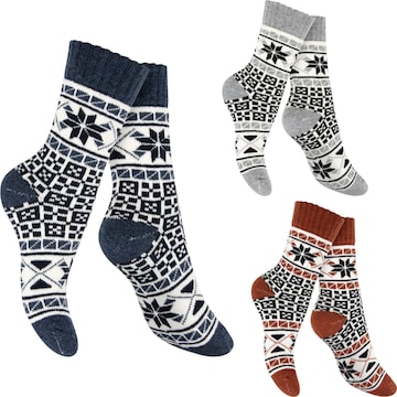 footstar Socken 'Hygge' in Blau: Vorderseite