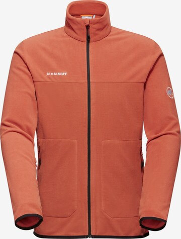 MAMMUT Tapered Athletic Fleece Jacket 'Innominata Light' in Orange: front