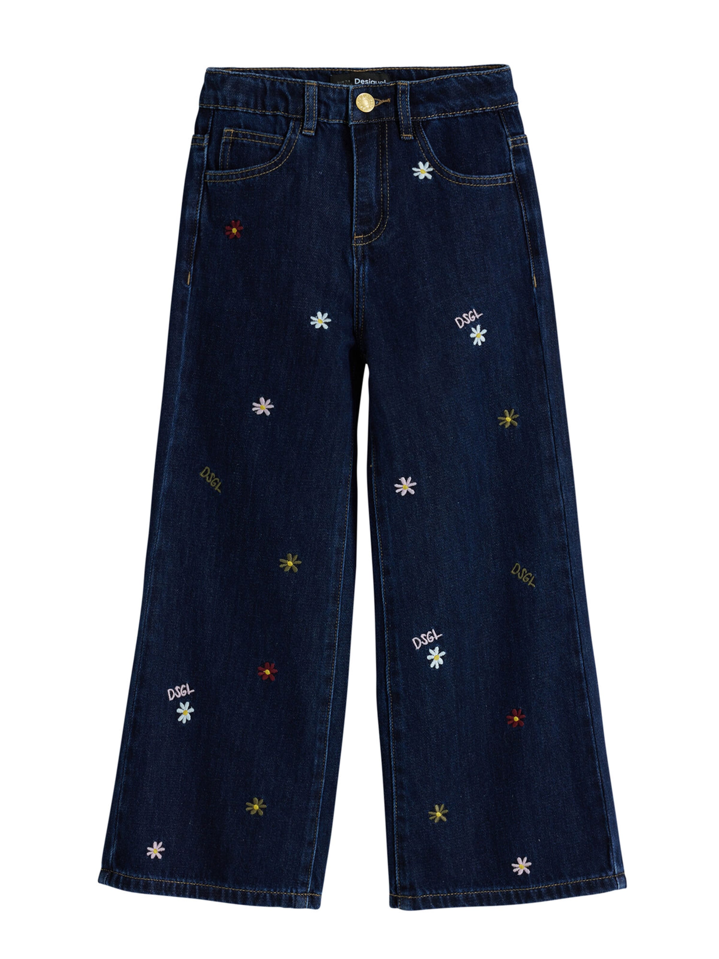 Desigual Wide leg Jeans i svart: framsida