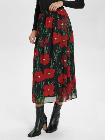 NÜMPH Rok 'KYNDALL' in Zwart: voorkant