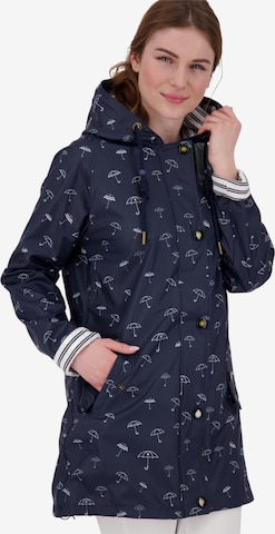 Manteau fonctionnel 'Regenjacke Friesennerz Ankerglutbucht Damen Übergangsjacke Kapuze' ankerglut en bleu : devant