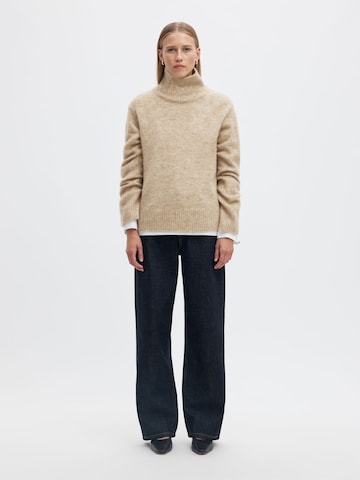 SELECTED - Jersey en beige