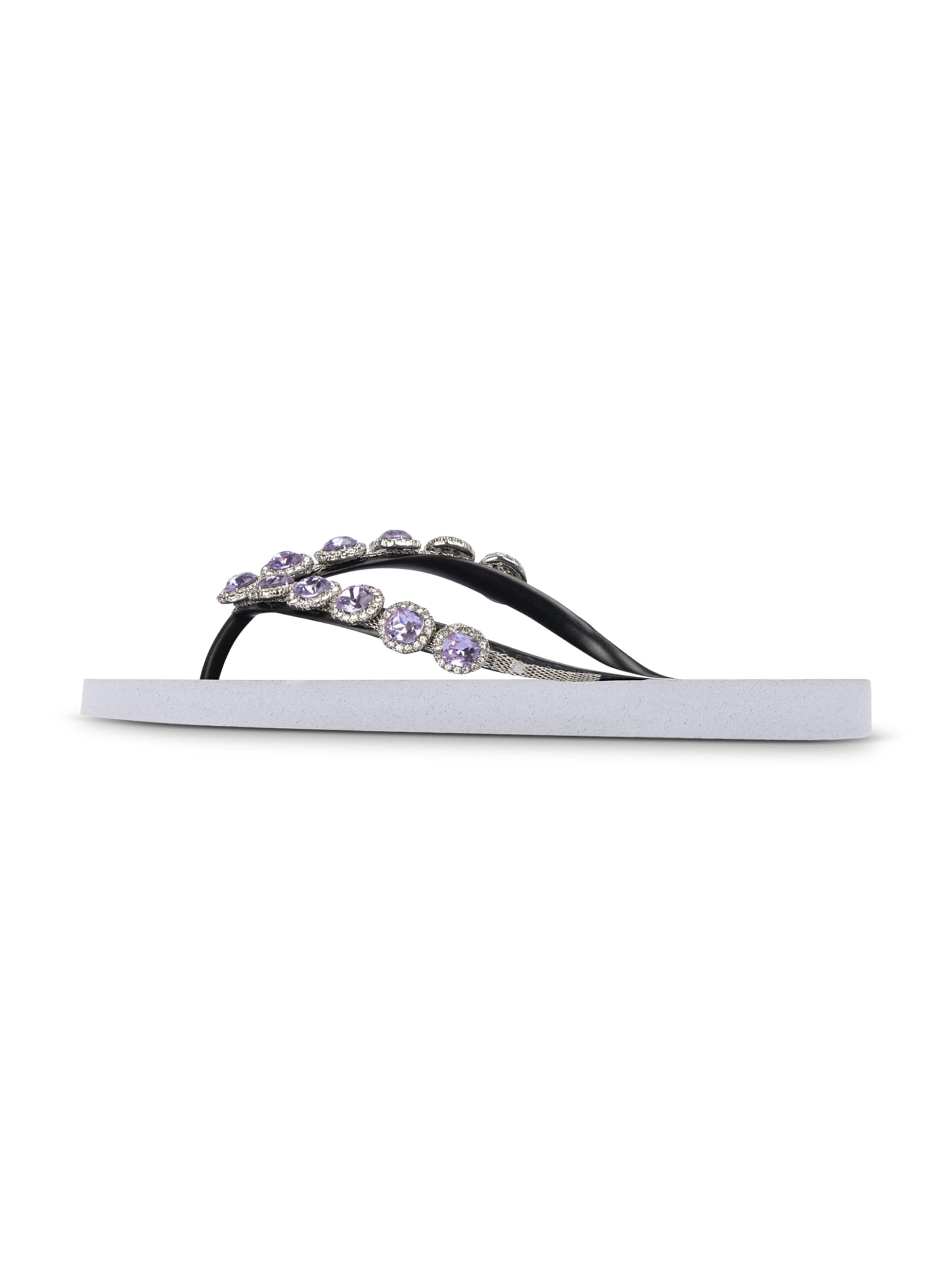 Uzurii Luxury Footwear Zehentrenner 'Beatrix Lila' in Lila: Vorderseite