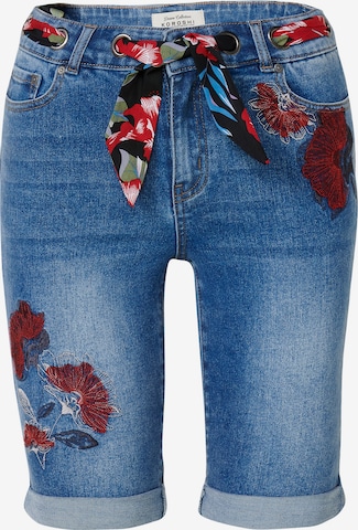 mėlyna KOROSHI Prigludęs Džinsai: priekis