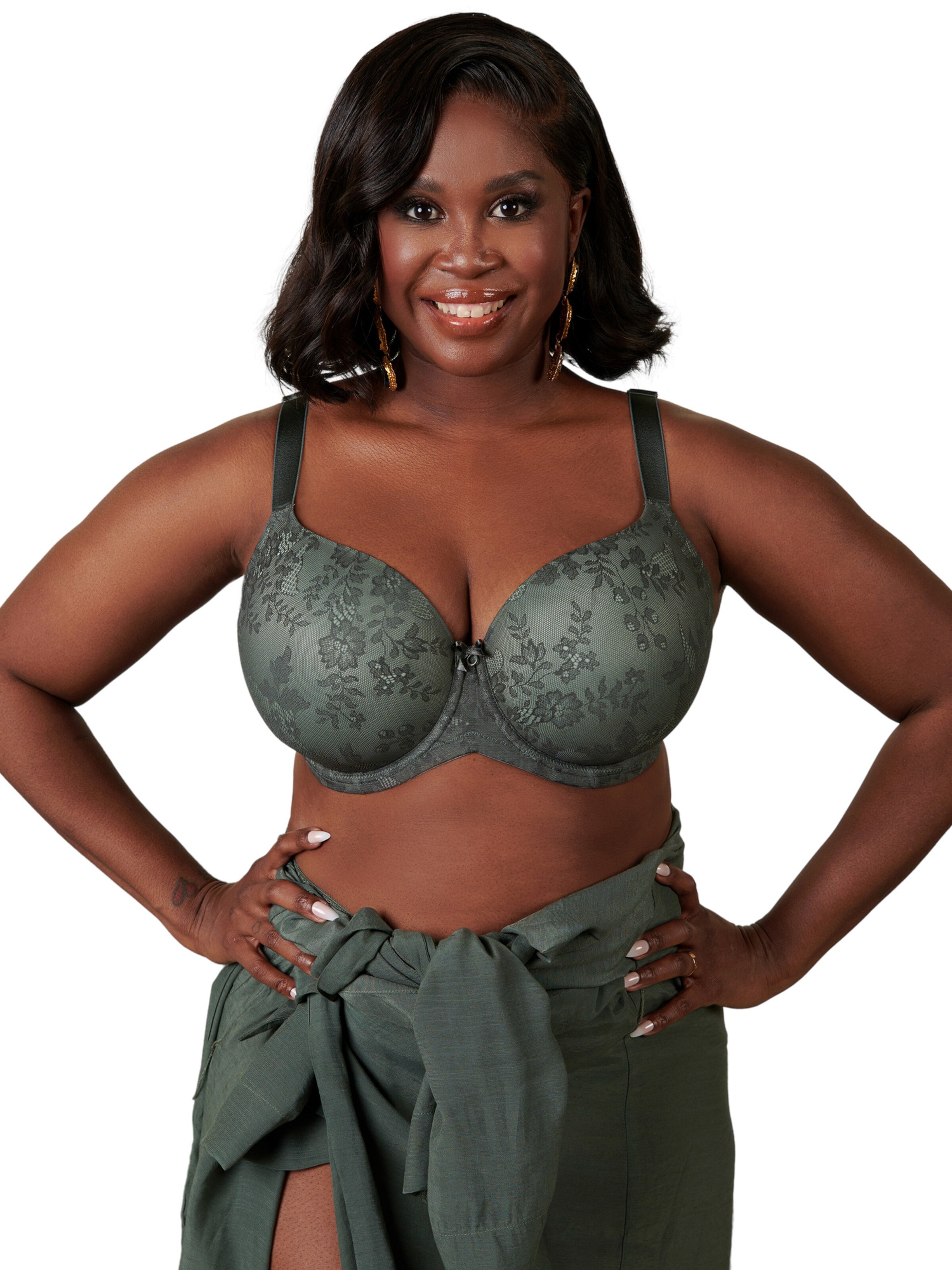 SugarShape T-shirt Bra 'True' in Green: front