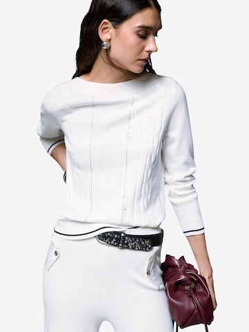 Liu Jo Pullover 'ECS MAGLIA CHIUSA TF6189 MS63L'‌‌‌‌‌‌‌‌ in Weiß