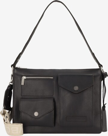 Cowboysbag Schoudertas 'Houston' in Zwart: voorkant