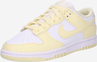 Nike Sportswear Zemie brīvā laika apavi 'Dunk Next Nature', krāsa - gaiši dzeltens / balts, Preces skats