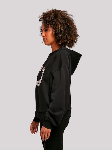 Sweat-shirt 'Pink Floral Wreath - Decorative Spring Flower' F4NT4STIC en noir
