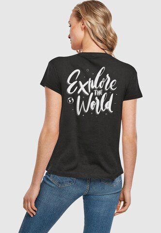 Merchcode T-Shirt 'Explore The World Box' in Schwarz