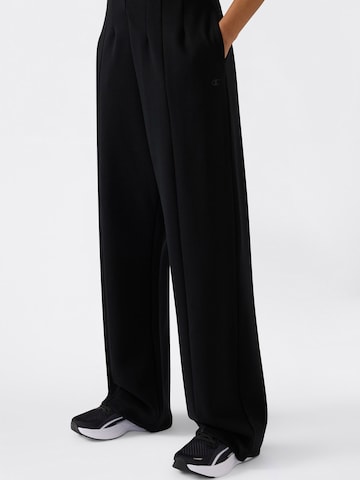 Wide leg Pantaloni de la Champion Authentic Athletic Apparel pe negru