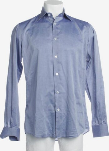 Bottega Veneta Button Up Shirt in M in Blue: front