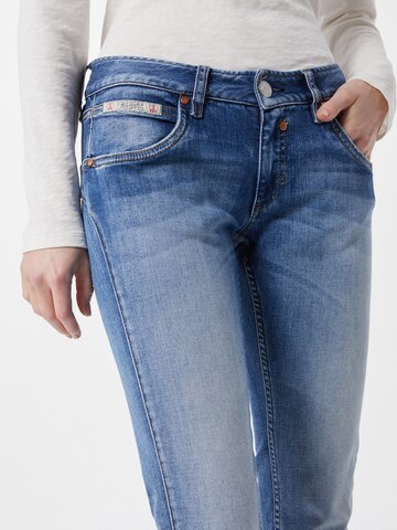 Herrlicher Slimfit Jeans 'Touch Cropped Organic' in Blauw