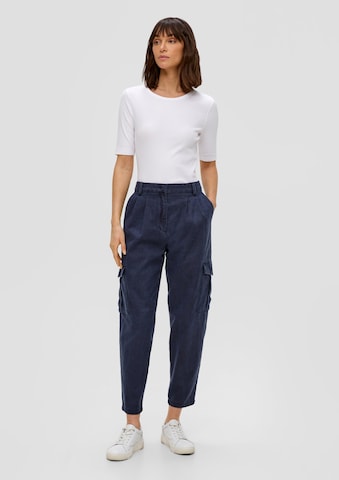 Tapered Pantaloni cargo di s.Oliver in blu