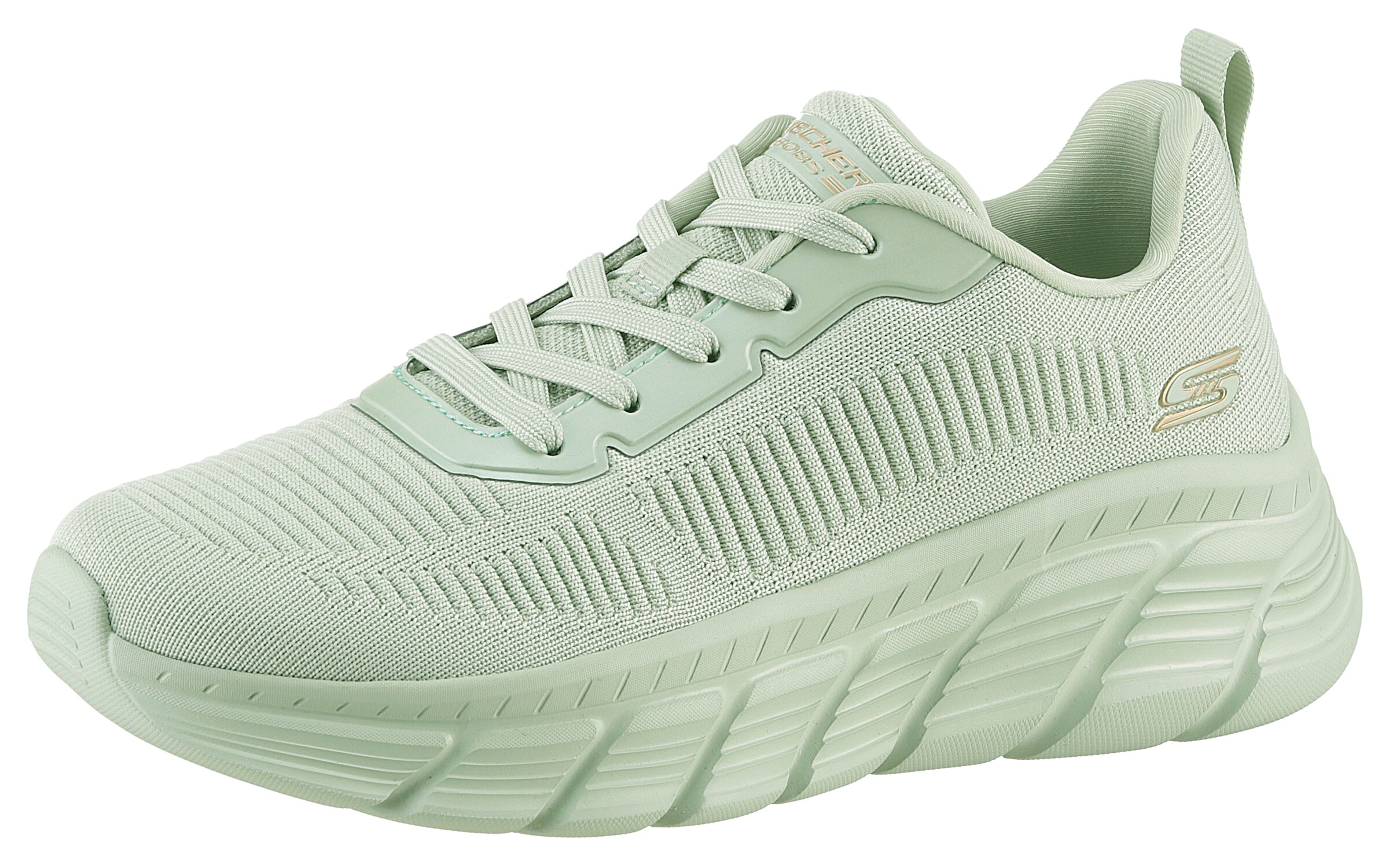 Baskets basses SKECHERS en vert : devant