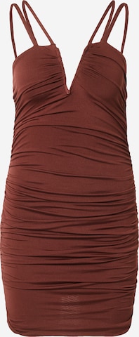 Robe de cocktail Misspap en marron : devant