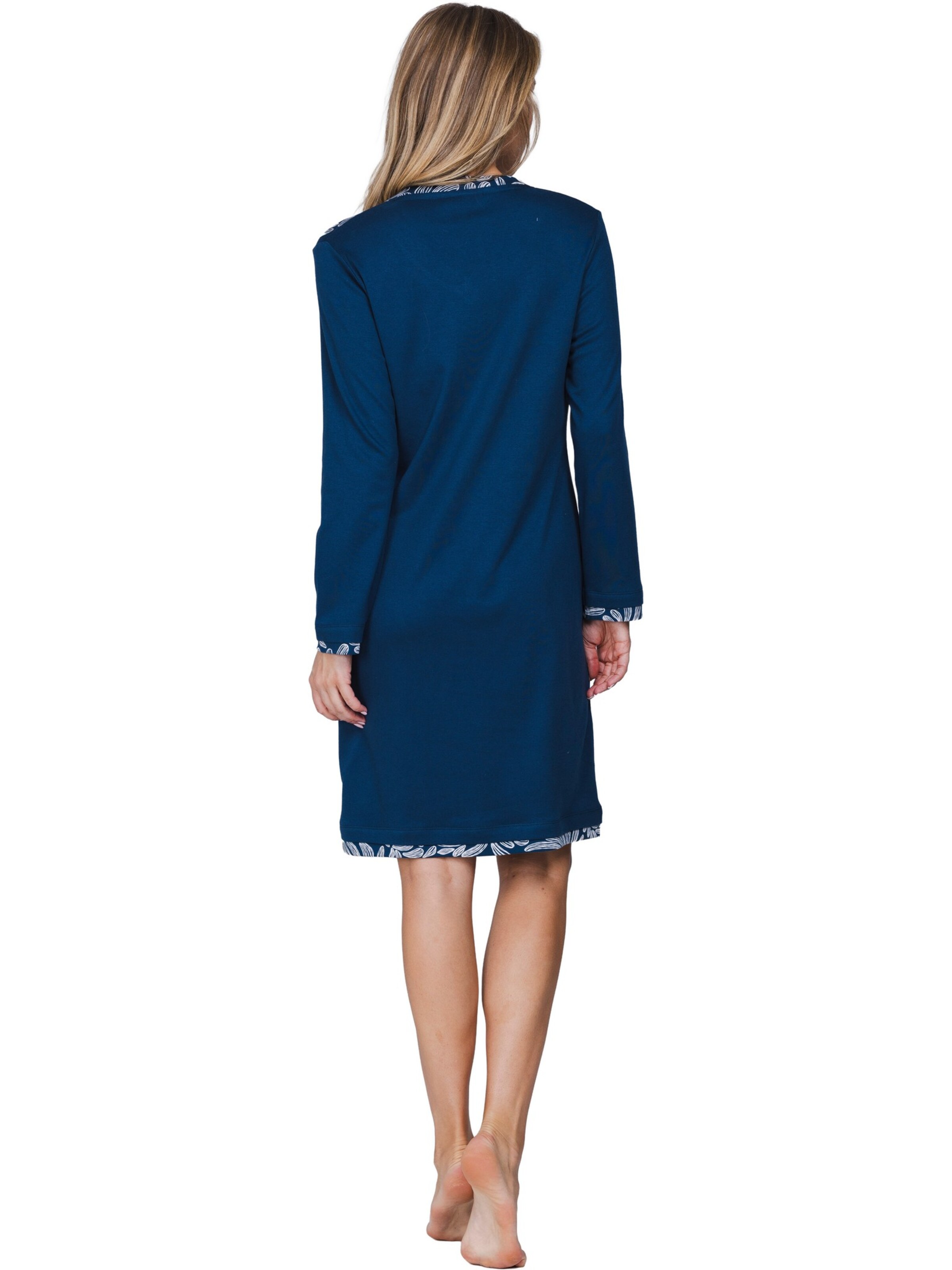 Chemise de nuit 'Nordic Bloom' Pastunette en bleu