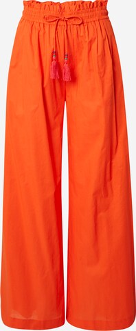 SCOTCH & SODA Wide leg Broek in Rood: voorkant