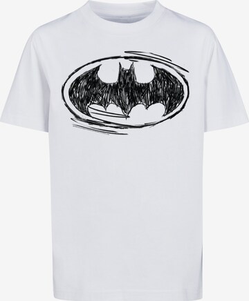 T-Shirt 'DC Comics Batman Sketch' F4NT4STIC en blanc : devant