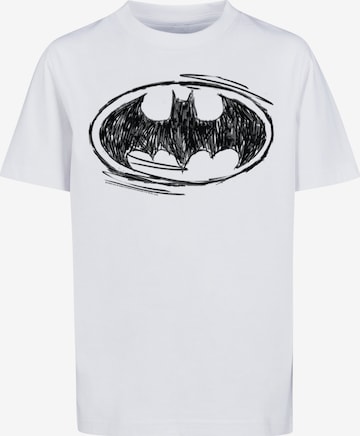 T-Shirt 'DC Comics Batman Sketch' F4NT4STIC en blanc : devant