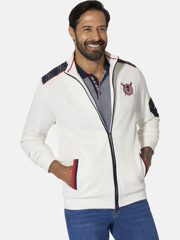 Jan Vanderstorm Zip-Up Hoodie 'Atli' in White