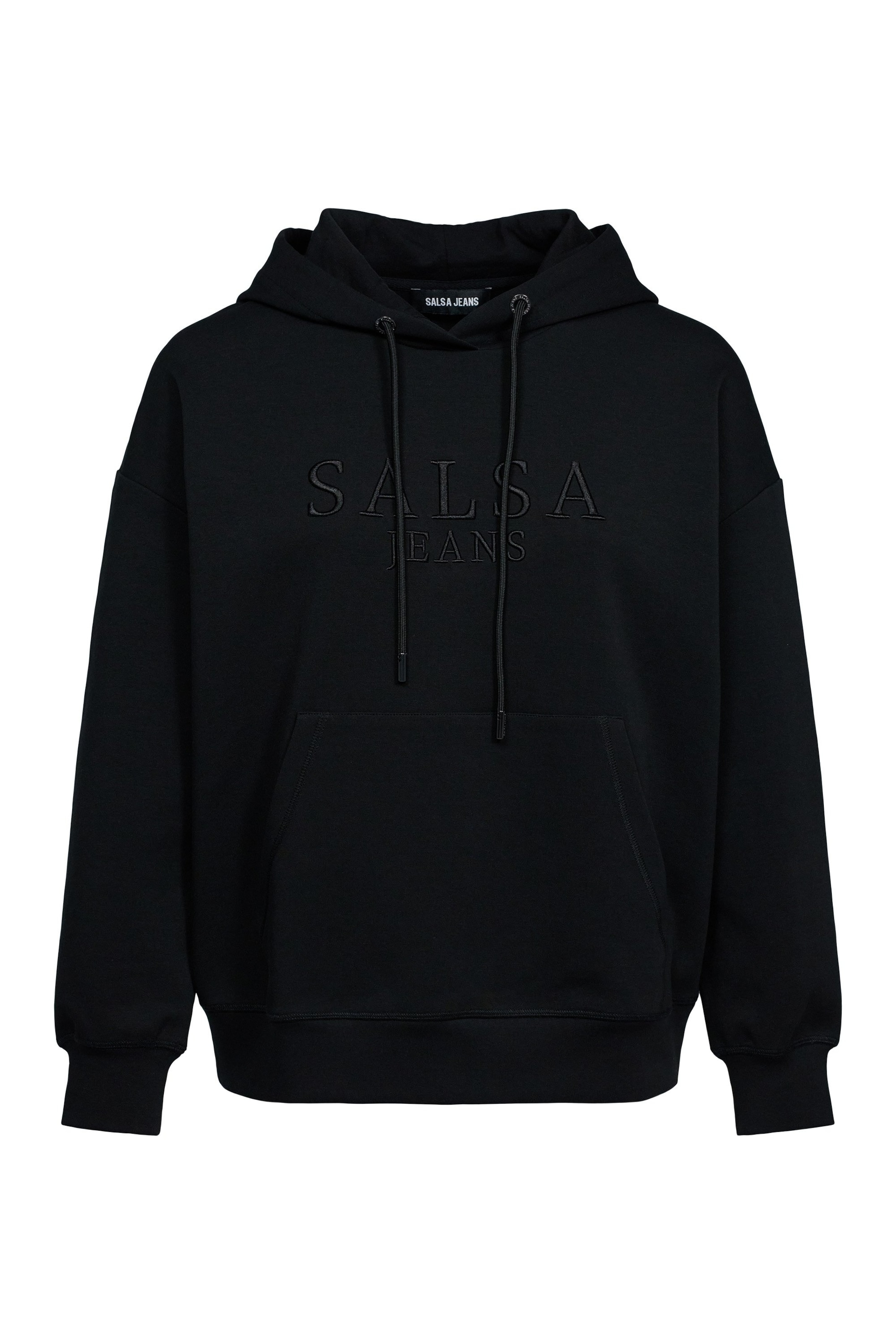 Salsa Jeans Sweatshirt in Zwart: voorkant
