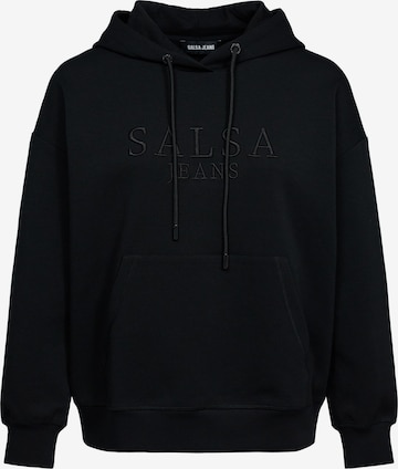 Salsa Jeans Sweatshirt in Zwart: voorkant