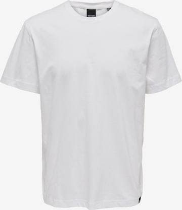 Maglietta 'Max' di Only & Sons in bianco: frontale