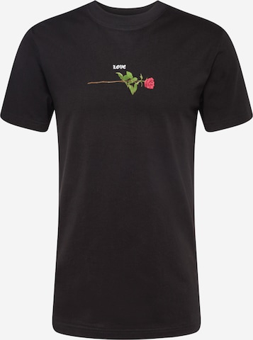 Mister Tee T-Shirt 'Rose Love' in Schwarz: predná strana