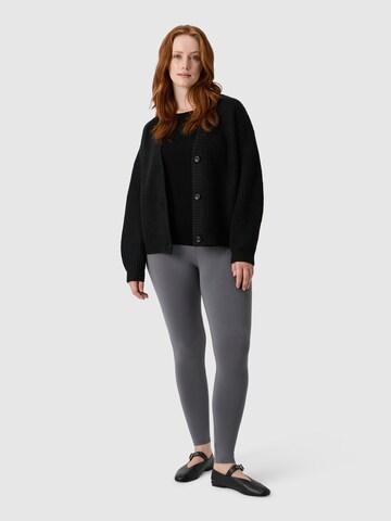 Les Lunes Gebreid vest 'Margoot' in Zwart