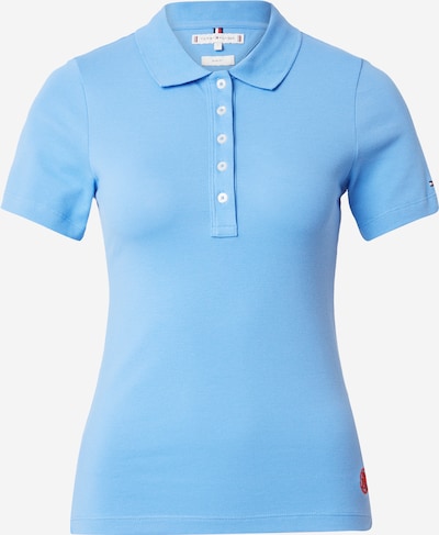 TOMMY HILFIGER Poloshirt in hellblau / rot, Produktansicht