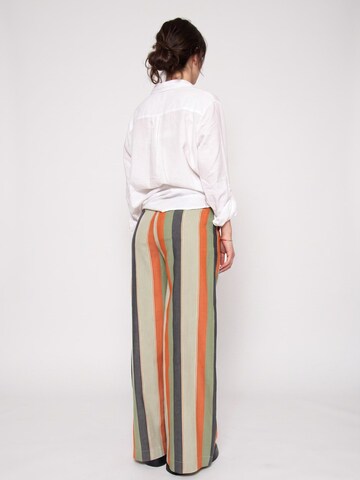 Thinking MU Luźne Spodnie 'QUICK STRIPES PAT PANTS MULTI COLOR' w kolorze mieszane kolory